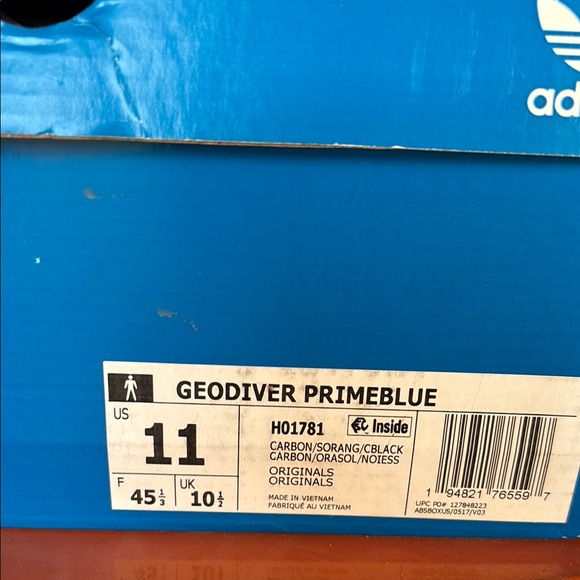 adidas gazelle silver green womens adidas Mens Geodiver Primeblue Shoes, Football Blue/Cloud White/Core Black main image 1
